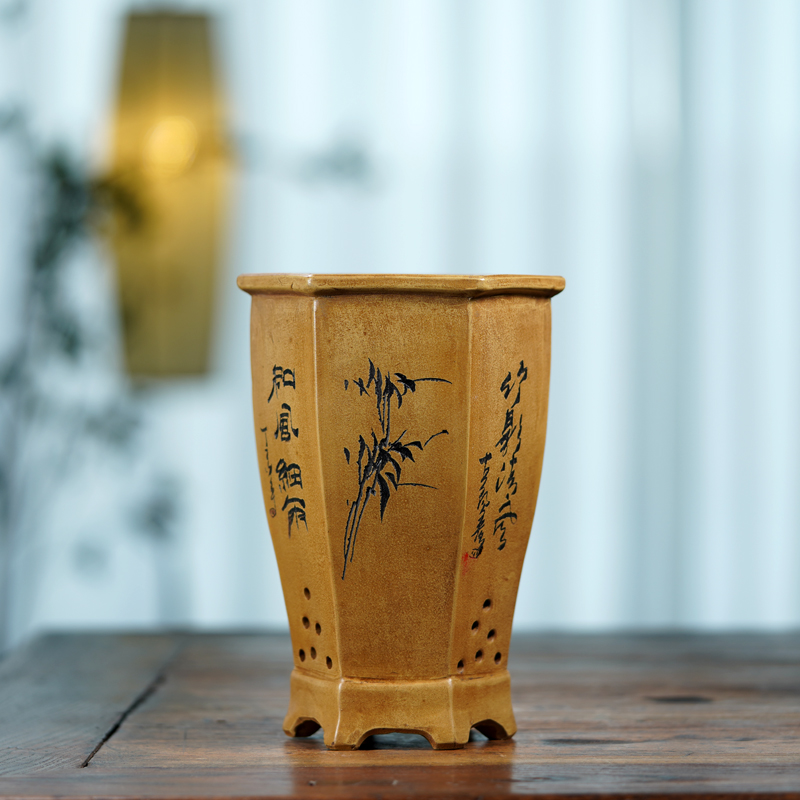 Ceramic Hexagon Bonsai Pot, Fl - Bonsai Garden China recensione e prezzo